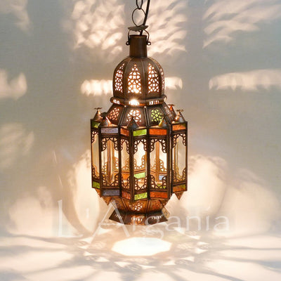 Moroccan Ceiling Glass Lamp – Moroccan Pendant Fixtures, Handcrafted in Moroccan, Luxury for Outdoor/Indoor Lighting Decor