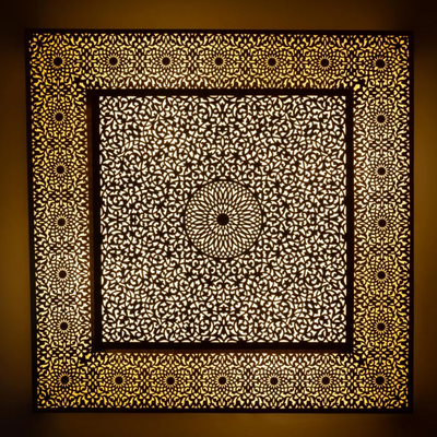 Large Wall Sconce Lamp – Handcrafted Moroccan Geometric Design, Reflecting a Beautiful and Warm Touch