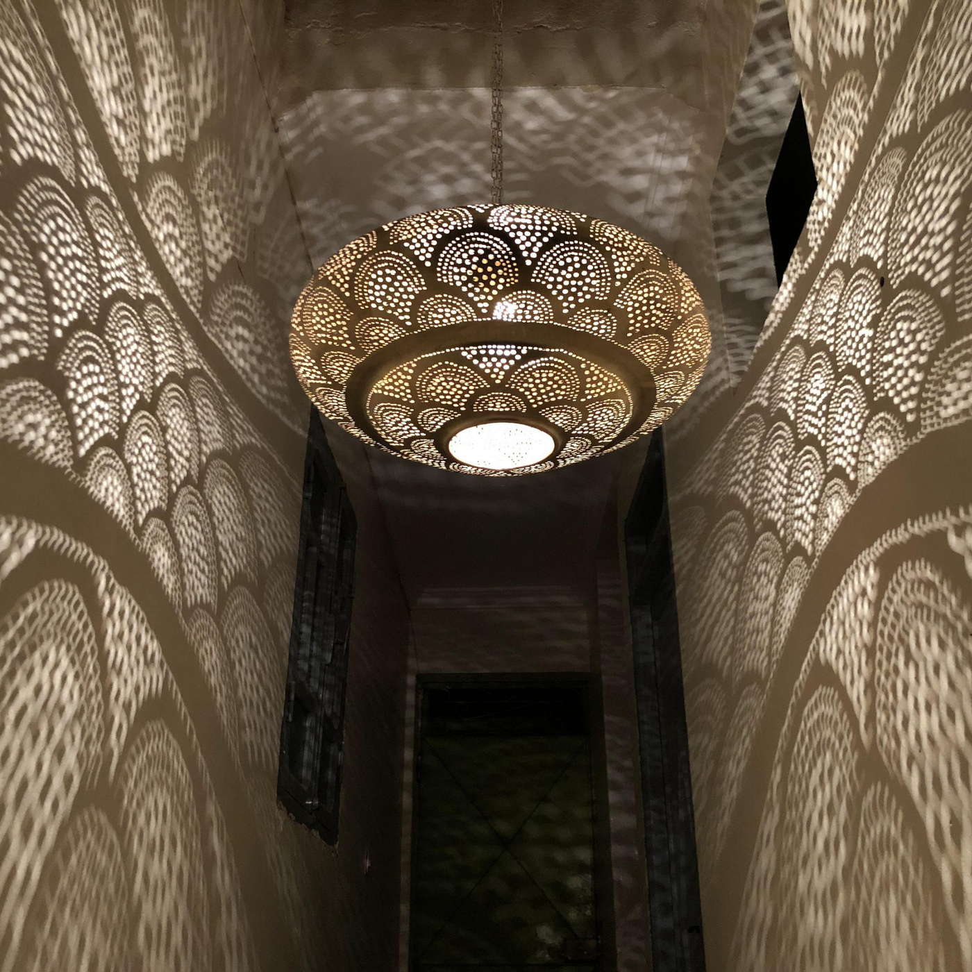 Sphere Brass Chandelier Lighting - Available in Gold, Silver, Black Brass - Hand Engraved with Moroccan style - Luxury for Indoor Lighting Decoration