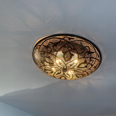 Moroccan Round Ceiling Lamp, Flush Mounted Ceiling Light – The perfect addition to any Moroccan-inspired Decor