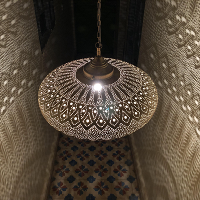 BRASS CEILING LIGHT , KHOBZA OPEN BOTTOM
