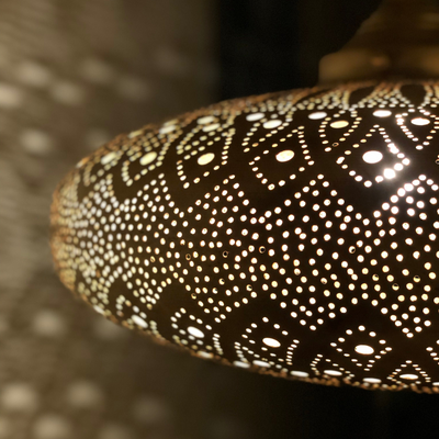 BRASS CEILING LIGHT , KHOBZA OPEN BOTTOM