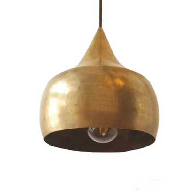Gold Dome Pendant Light, Moroccan Minimalist Style – Luxury for Traditional or Modern Décor