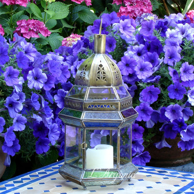 Hanging Lantern with Moroccan Style – Moroccan Pendant Fixtures – Colourful Glass decor – Luxury for Outdoor and Indoor Decoration