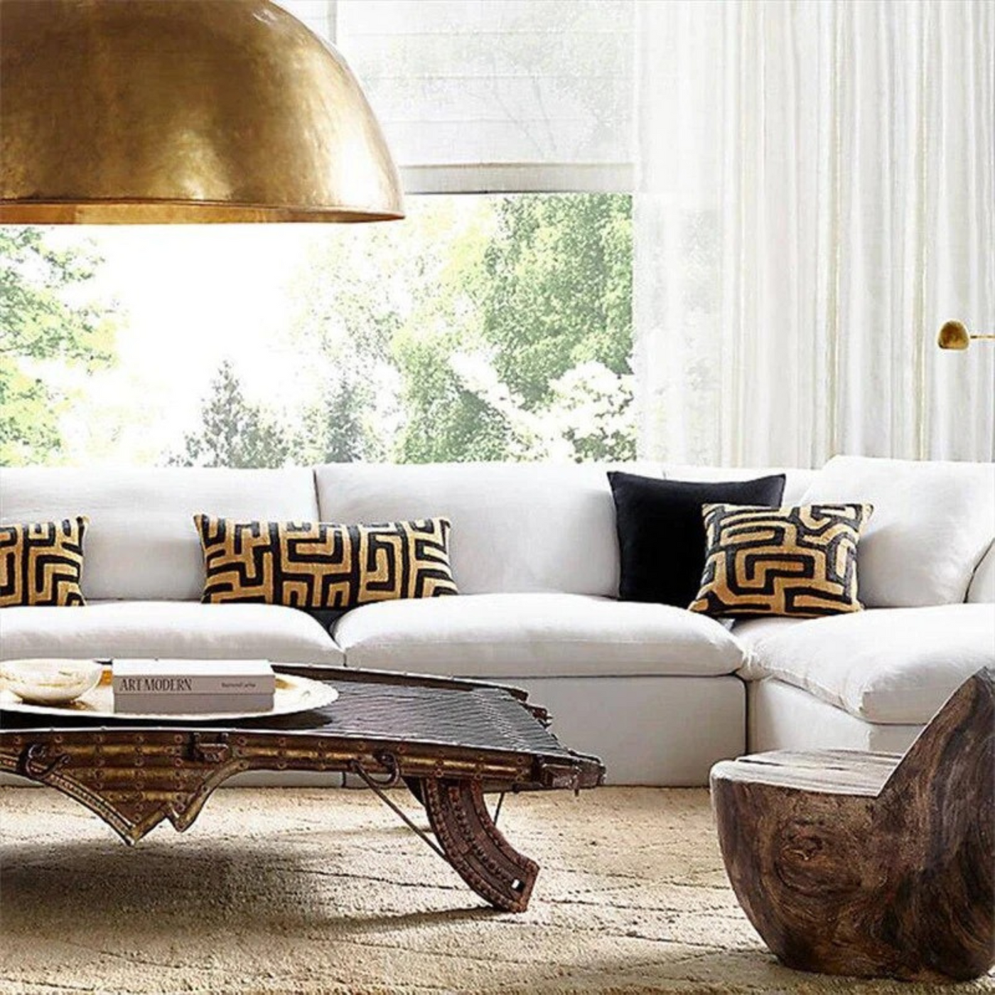Gold Dome Fixture Ceiling, Modern Ceiling Lamp, Ready to install with Buble and chain – Luxury for Lighting Decoration
