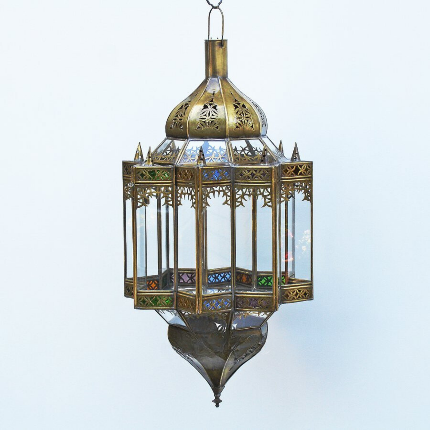 Hanging Lantern with Andalusian Style – Multicolor Moroccan Design, Luxury for Indoor & Outdoor Lighting Decor