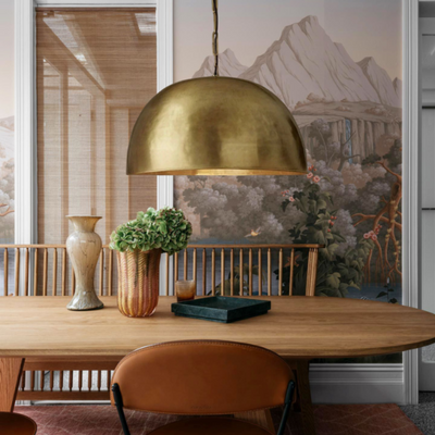 Gold Dome Fixture Ceiling, Modern Ceiling Lamp, Ready to install with Buble and chain – Luxury for Lighting Decoration