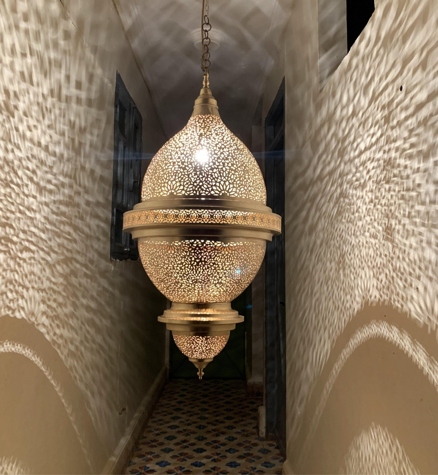 BRASS CEILING LIGHT , NASSIM XL