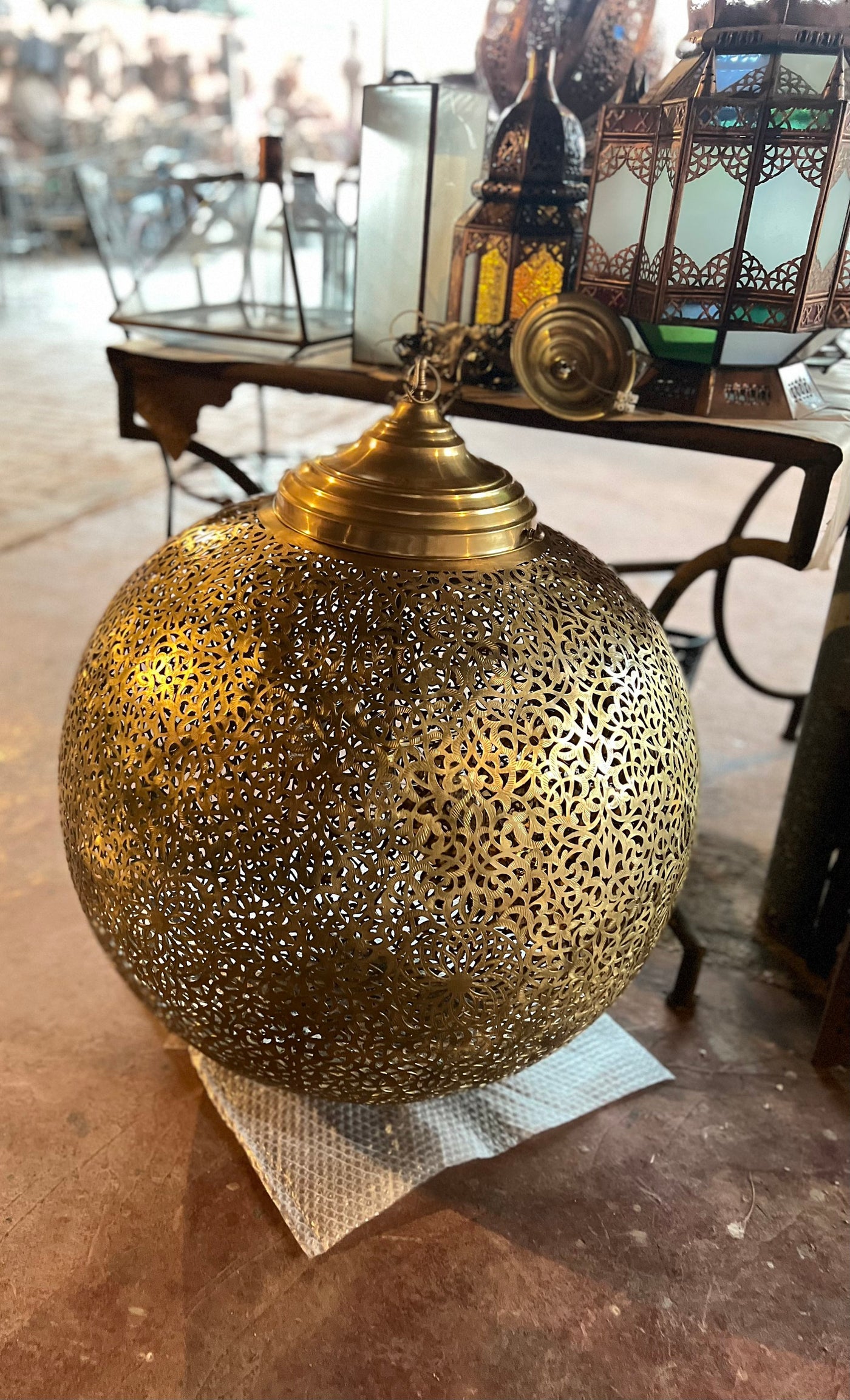BRASS CEILING LIGHT , LOUZ